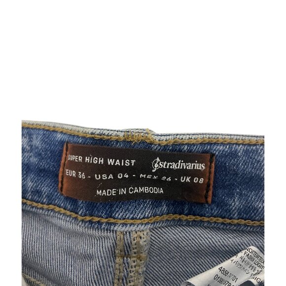 Stradivarius Womens Skinny Jeans EU 36 US 4 High Waist Blue Denim 4858/747 NWT - Picture 5 of 16